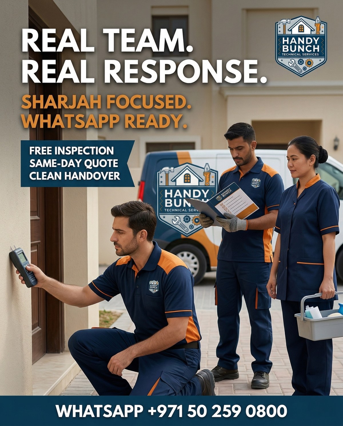 Handy Bunch real team response poster